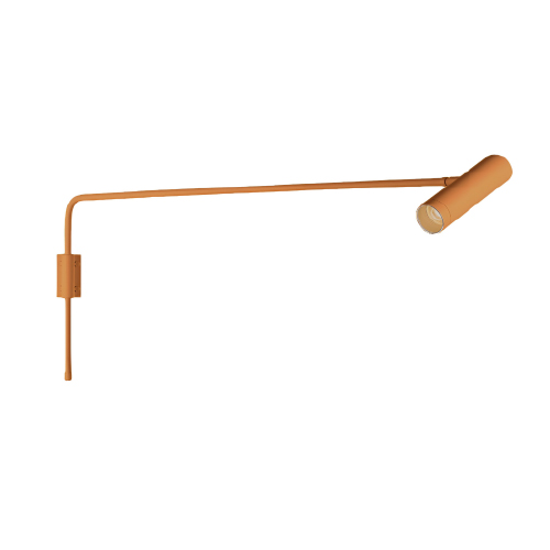 Aplique de aluminio bronce 1 luz GU10 con mov de brazo y cabezal c/interruptor